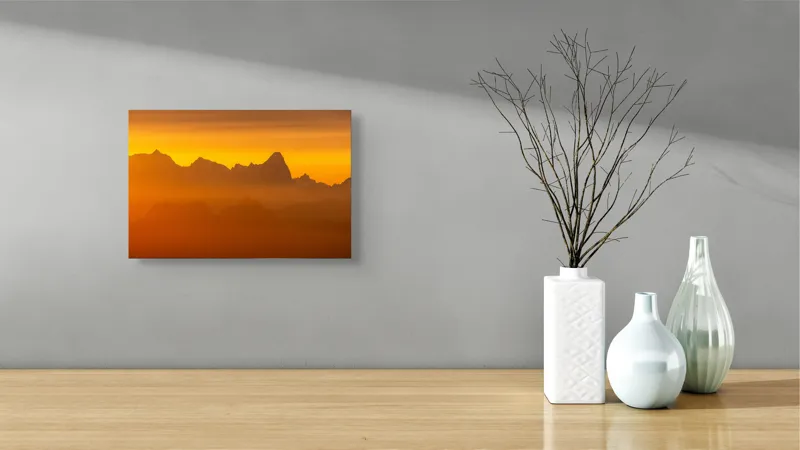 Tablou Canvas, Răsărit peste Munți, 39 x 26 cm – poza 8