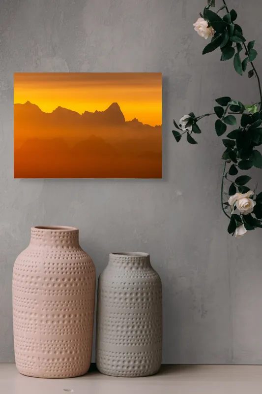 Tablou Canvas, Răsărit peste Munți, 54 x 39 cm – poza 8