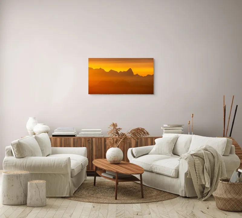 Tablou Canvas, Răsărit peste Munți, 90 x 50 cm – poza 4