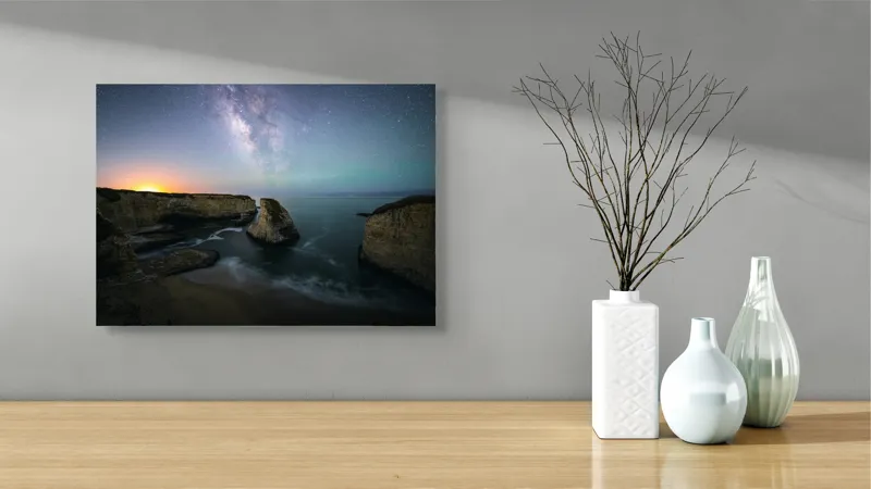 Tablou Canvas, Cerul înstelat peste stâncile mării, , Multicolor, 54 x 39 cm – poza 8