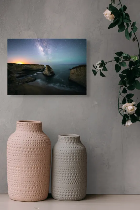 Tablou Canvas, Cerul înstelat peste stâncile mării, , Multicolor, 54 x 39 cm – poza 5
