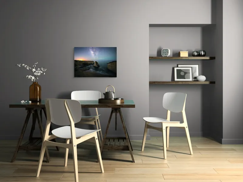 Tablou Canvas, Cerul înstelat peste stâncile mării, , Multicolor, 70 x 50 cm – poza 5