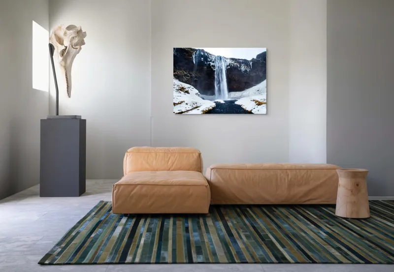 Tablou Canvas, Cascada Viselor Înghețate ale Naturii, , Multicolor, 100 x 70 cm – poza 7