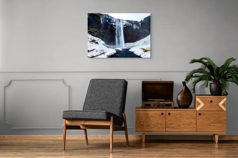 Tablou Canvas, Cascada Viselor Înghețate ale Naturii, , Multicolor, 100 x 70 cm – poza 8
