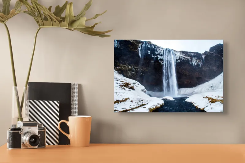 Tablou Canvas, Cascada Viselor Înghețate ale Naturii, , Multicolor, 39 x 26 cm – poza 3