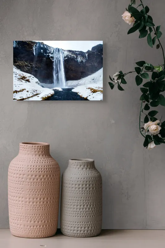 Tablou Canvas, Cascada Viselor Înghețate ale Naturii, , Multicolor, 39 x 26 cm – poza 4