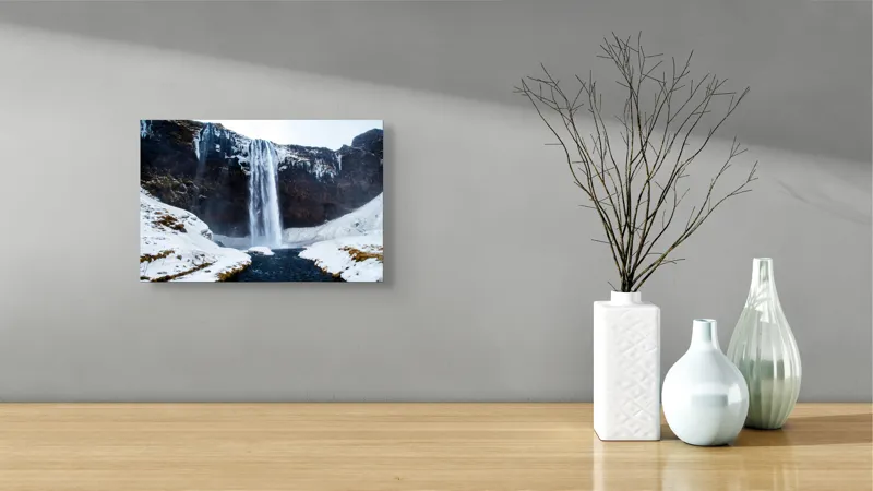 Tablou Canvas, Cascada Viselor Înghețate ale Naturii, , Multicolor, 39 x 26 cm – poza 8