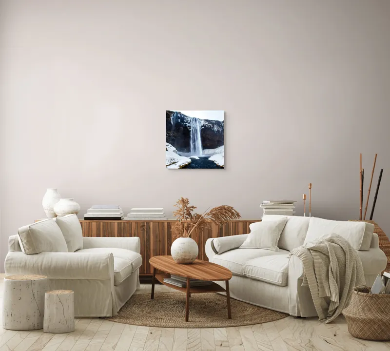 Tablou Canvas, Cascada Viselor Înghețate ale Naturii, , Multicolor, 50 x 50 cm – poza 7