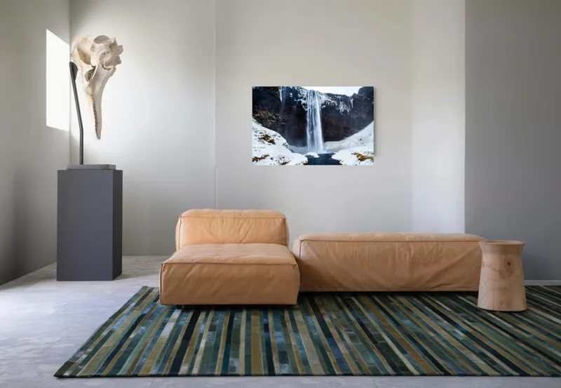 Tablou Canvas, Cascada Viselor Înghețate ale Naturii, , Multicolor, 90 x 50 cm – poza 8
