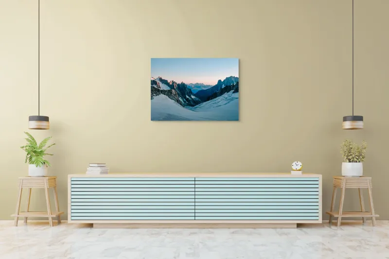 Tablou Canvas, Peisaj Montan la Răsărit, 100 x 70 cm – poza 4
