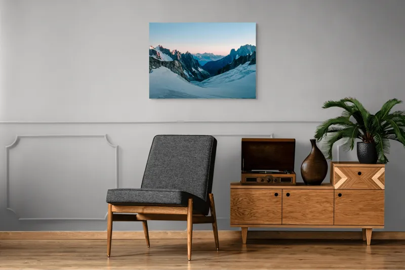 Tablou Canvas, Peisaj Montan la Răsărit, 100 x 70 cm – poza 8