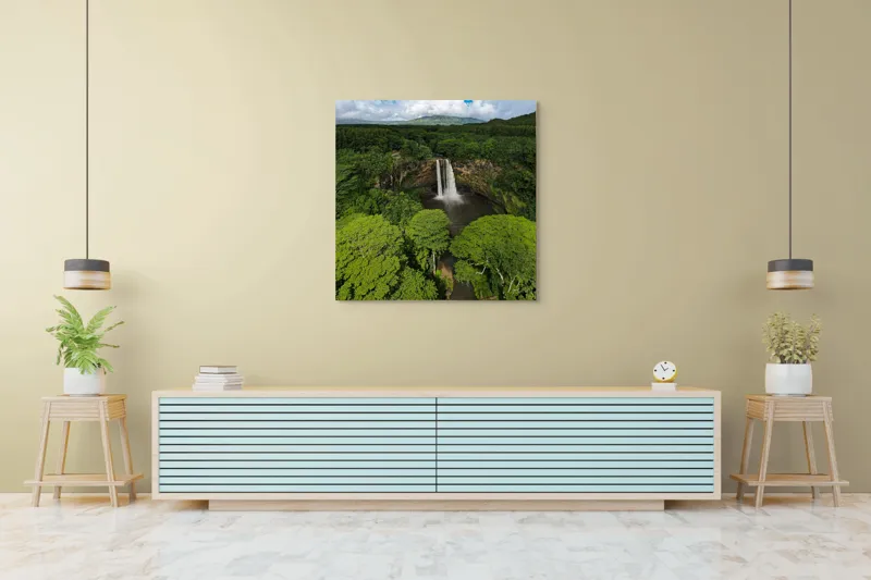 Tablou Canvas Cascadă Pădure Tropicală Peisaj Natură, 100 x 100 cm – poza 5