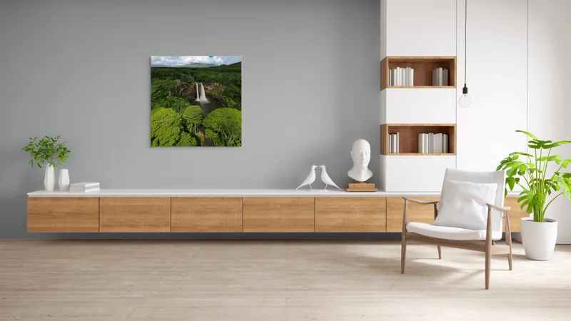 Tablou Canvas Cascadă Pădure Tropicală Peisaj Natură, 100 x 100 cm – poza 8