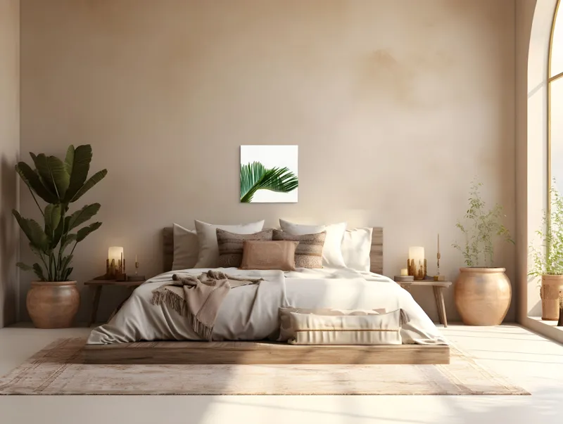 Tablou Canvas cu Frunze, , Verde, 50 x 50 cm – poza 5