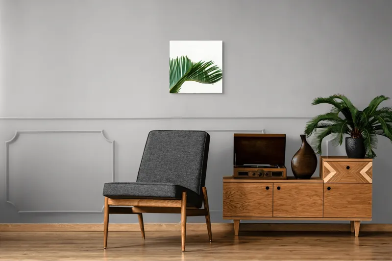 Tablou Canvas cu Frunze, , Verde, 50 x 50 cm – poza 6