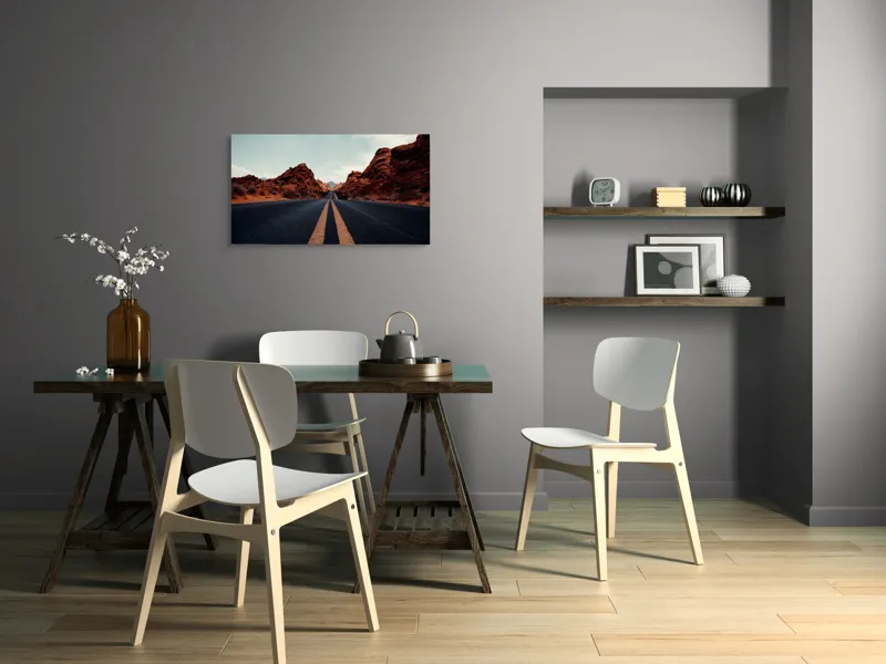Tablou Canvas Drumul tainic prin stânci roșiatice, 90 x 50 cm – poza 3