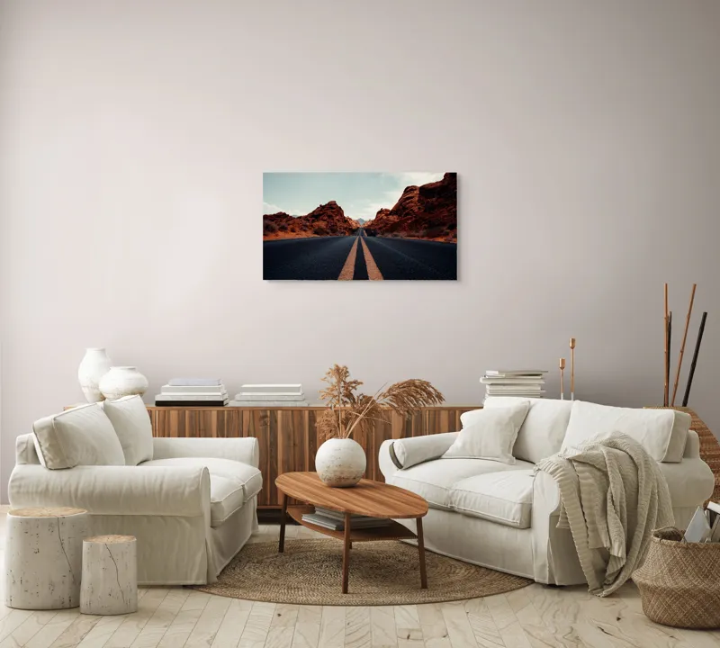 Tablou Canvas Drumul tainic prin stânci roșiatice, 90 x 50 cm – poza 4