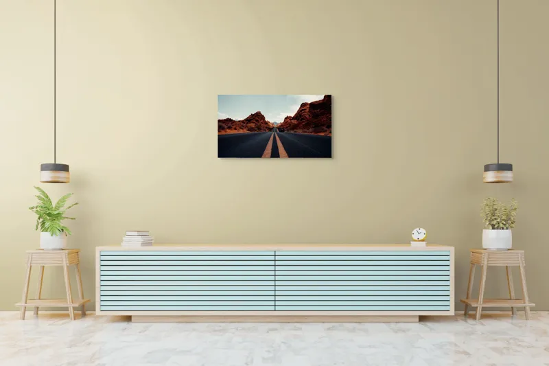 Tablou Canvas Drumul tainic prin stânci roșiatice, 90 x 50 cm – poza 5