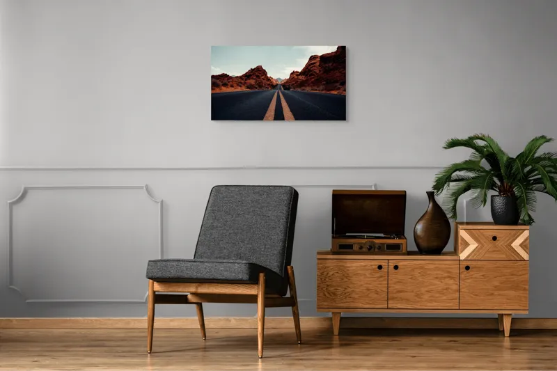 Tablou Canvas Drumul tainic prin stânci roșiatice, 90 x 50 cm – poza 6