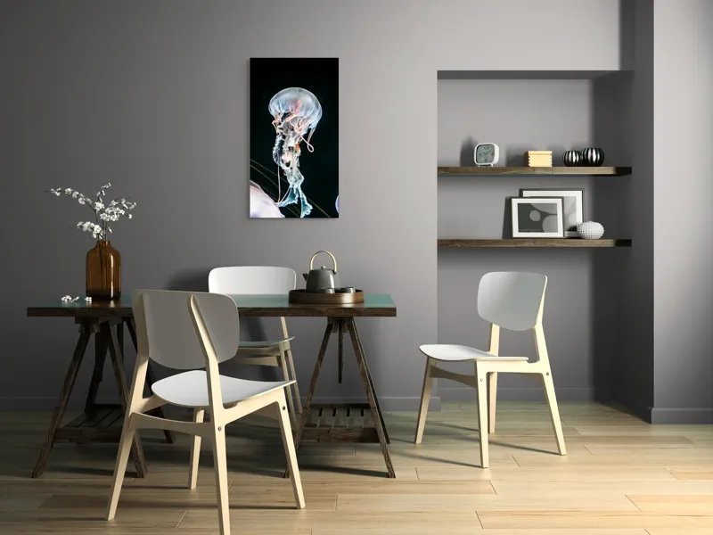 Tablou Canvas Meduze Luminoase Dans Eteric, 50 x 90 cm – poza 4