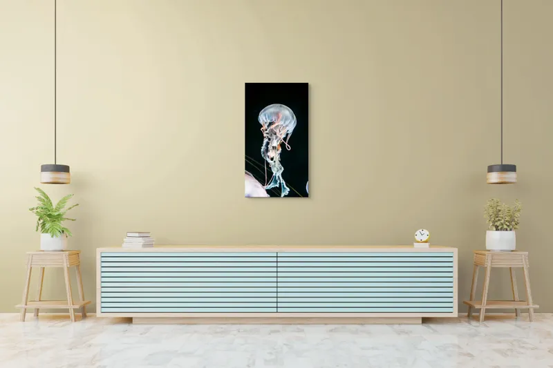 Tablou Canvas Meduze Luminoase Dans Eteric, 50 x 90 cm – poza 6