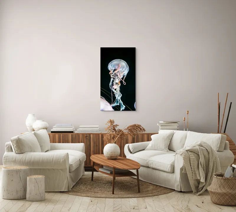 Tablou Canvas Meduze Luminoase Dans Eteric, 50 x 90 cm – poza 7