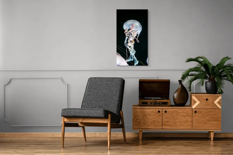 Tablou Canvas Meduze Luminoase Dans Eteric, 50 x 90 cm – poza 8