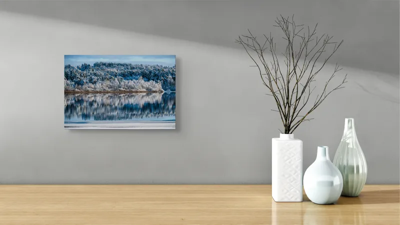 Tablou Canvas Reflecții cristaline în iarnă liniștită, 39 x 26 cm – poza 8
