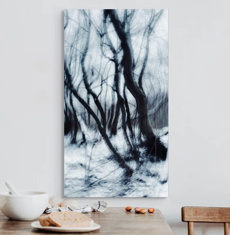 Tablou Canvas Dansul etereal al pădurii de iarnă, 50 x 90 cm – poza 3