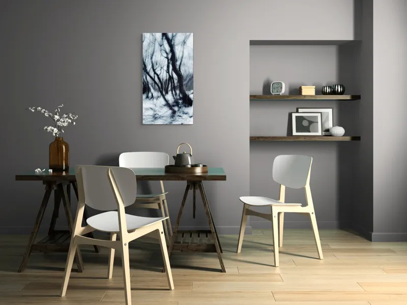 Tablou Canvas Dansul etereal al pădurii de iarnă, 50 x 90 cm – poza 4