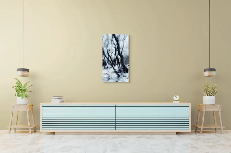 Tablou Canvas Dansul etereal al pădurii de iarnă, 50 x 90 cm – poza 6