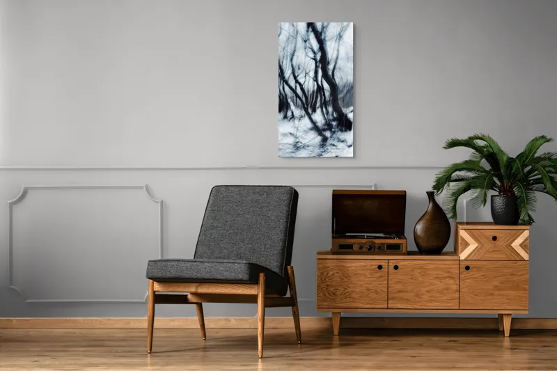 Tablou Canvas Dansul etereal al pădurii de iarnă, 50 x 90 cm – poza 8