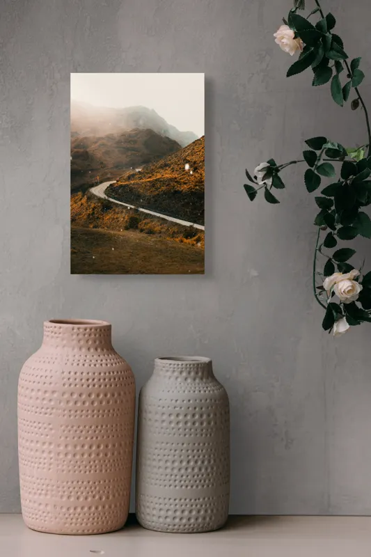 Tablou Canvas Drumul viselor printre coline arămii, 26 x 39 cm – poza 6