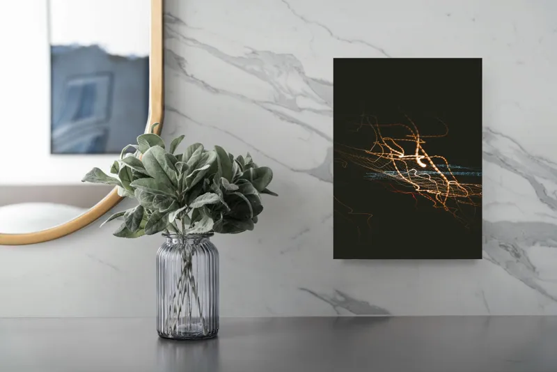 Tablou Canvas cu tema Dansarea Luminii în Noapte, 26 x 39 cm – poza 4
