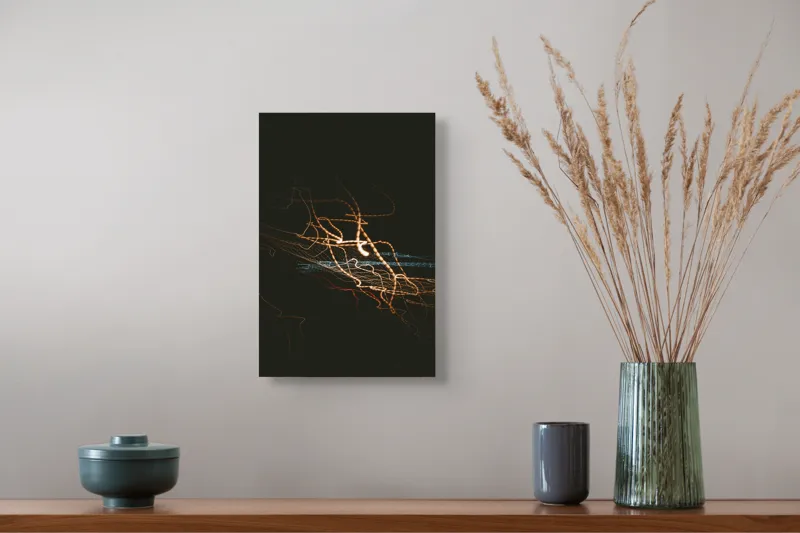 Tablou Canvas cu tema Dansarea Luminii în Noapte, 26 x 39 cm – poza 5