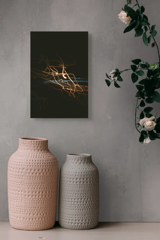 Tablou Canvas cu tema Dansarea Luminii în Noapte, 26 x 39 cm – poza 6