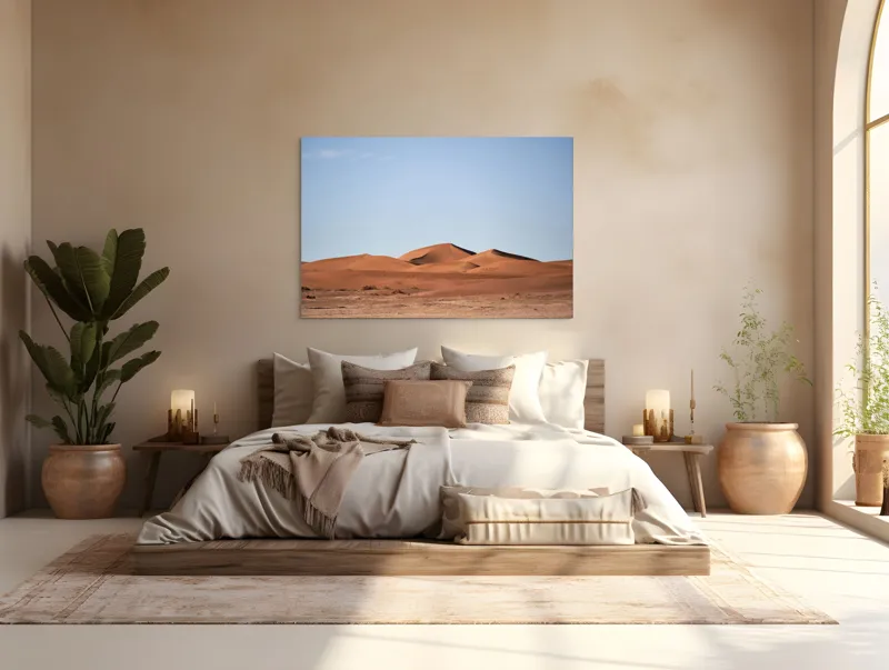 Tablou Canvas cu tema deșertului aurit, artă murală unică, 150 x 100 cm – poza 4