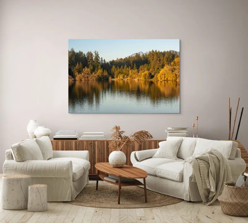 Tablou Canvas Reflexii Aurii în Asfințit Seren, 150 x 100 cm – poza 3