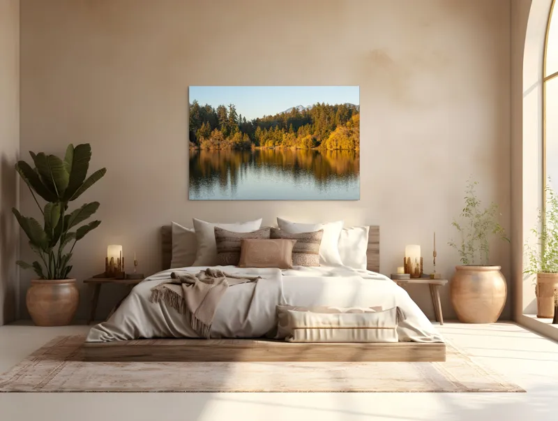 Tablou Canvas Reflexii Aurii în Asfințit Seren, 150 x 100 cm – poza 4