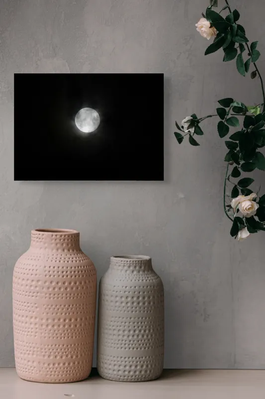 Tablou Canvas, Luna mângâiată de umbrele nopții, , Multicolor, 54 x 39 cm – poza 8