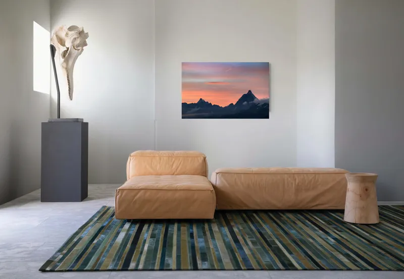 Tablou Canvas, Peisaj Montan la Apus, 90 x 50 cm – poza 8