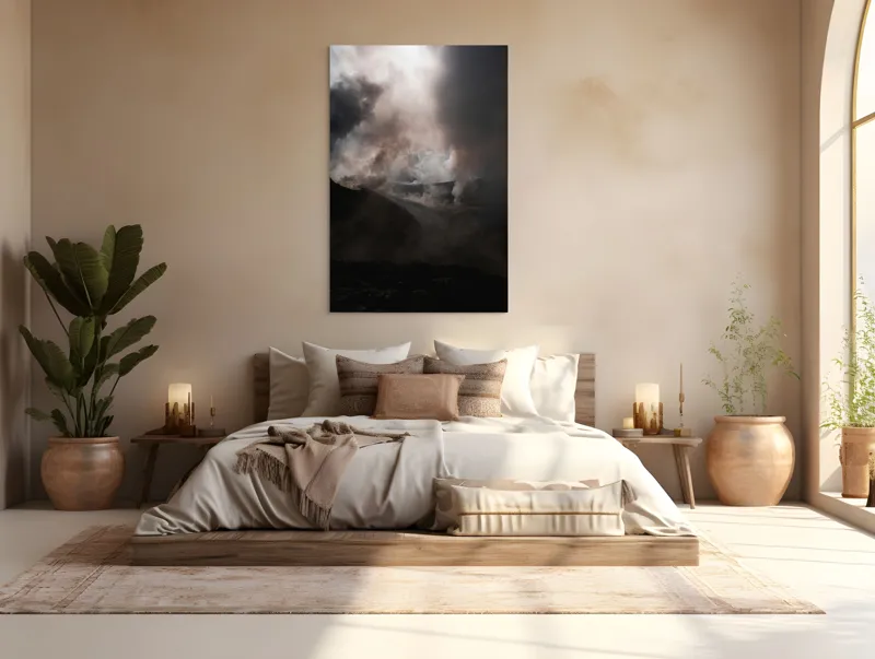 Tablou Canvas Întunericul Vulcanului Fumegător, 100 x 150 cm – poza 3