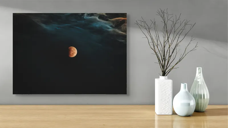 Tablou Canvas, Luna învăluită de nori misterioși, 70 x 50 cm – poza 3