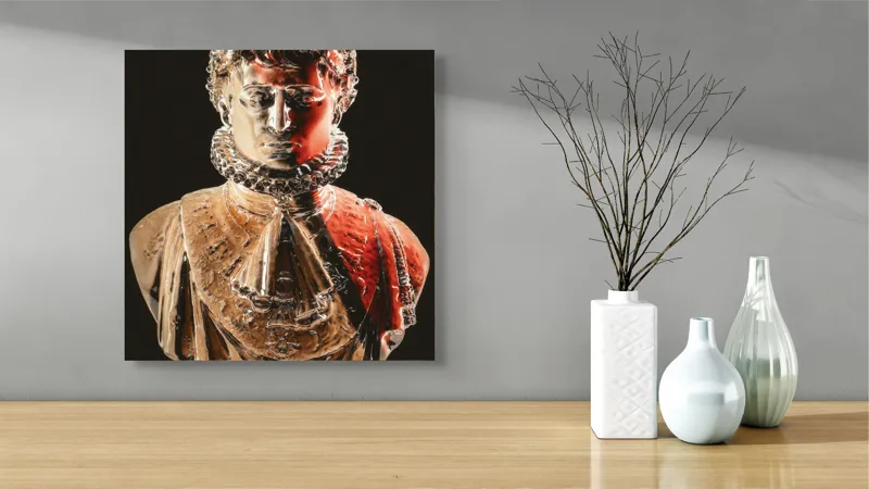 Tablou Canvas, "Împăratul în lumina dramatică", 50 x 50 cm – poza 3