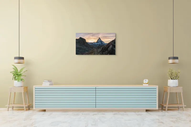 Tablou Canvas, "Tăcerea muntelui la apus", 90 x 50 cm – poza 5