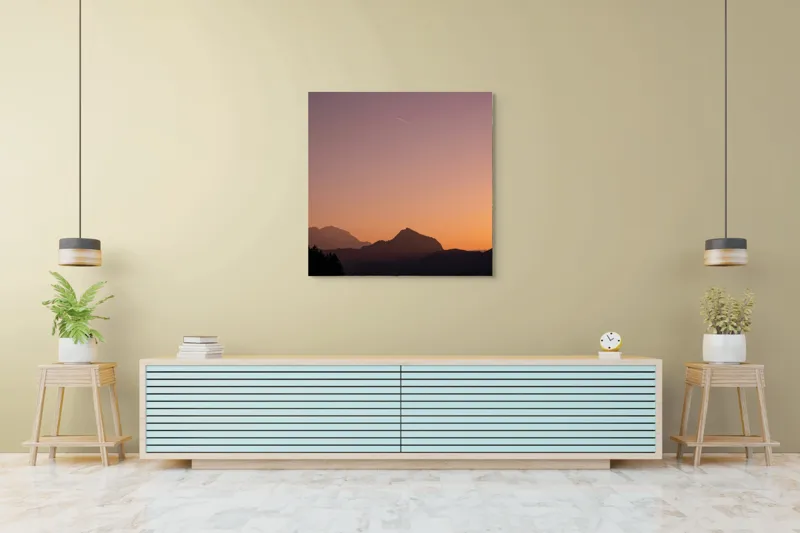 Tablou Canvas peisaj munți amurg pe munți, 100 x 100 cm – poza 5