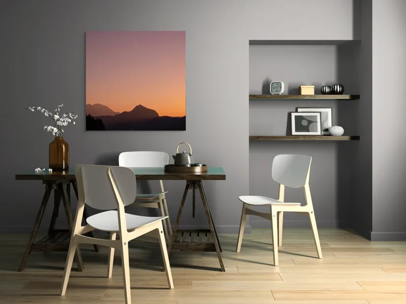 Tablou Canvas peisaj munți amurg pe munți, 100 x 100 cm – poza 6