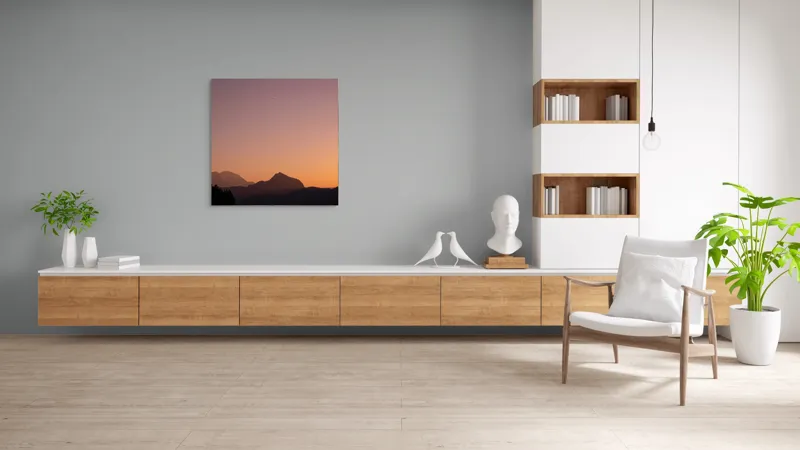 Tablou Canvas peisaj munți amurg pe munți, 100 x 100 cm – poza 8