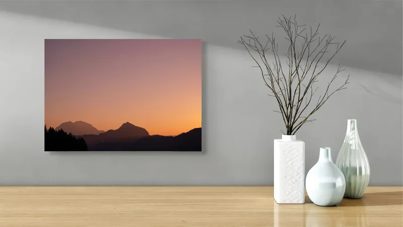 Tablou Canvas peisaj munți amurg pe munți, 54 x 39 cm – poza 3