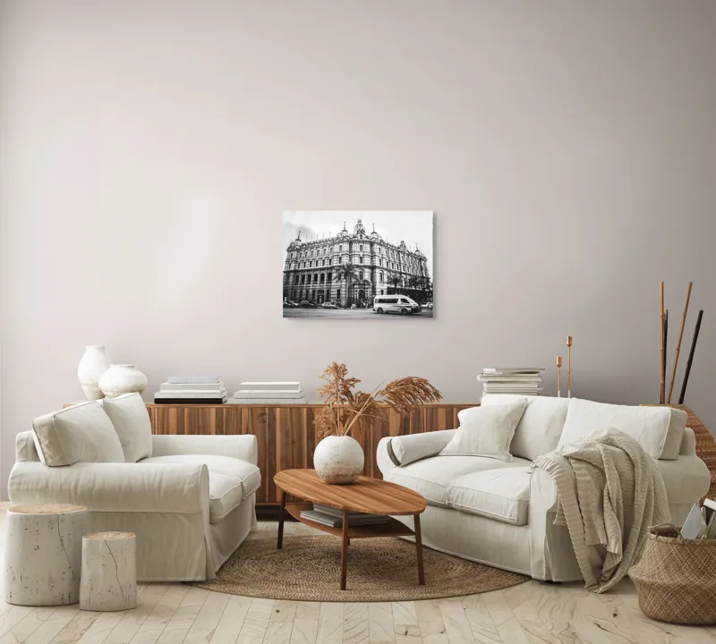 Tablou Canvas Monument urban în alb și negru, 70 x 50 cm – poza 6